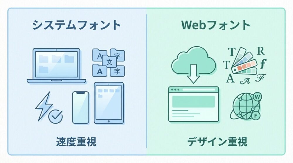 システムフォントvsWebフォント