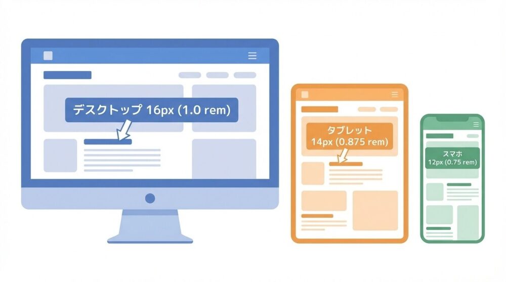 レスポンシブデザインに最適なremの使い方