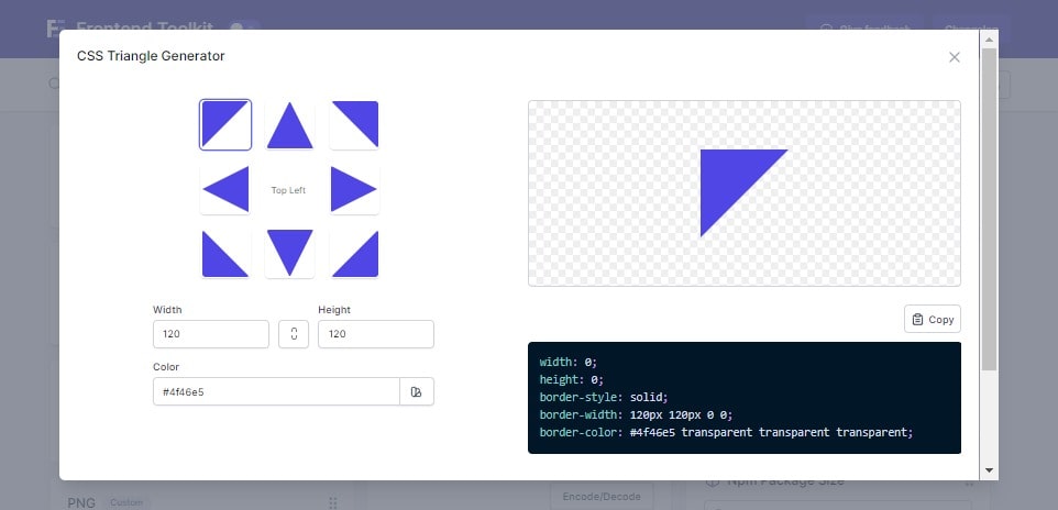 CSS Triangle Generater