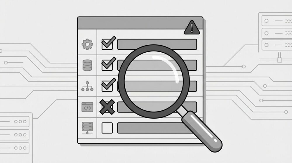 トラブルシューティングチェックリスト